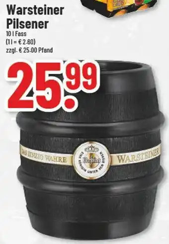 trinkgut Warsteiner Pilsener 10 L Fass Angebot