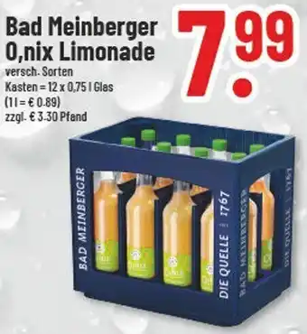 trinkgut Bad Meinberger 0,nix Limonade 12x0,75 L Glas Angebot