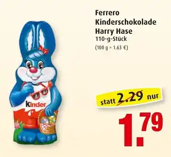 Markant Ferrero Kinderschokolade Harry Hase 110g Angebot