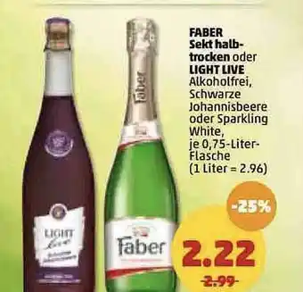 PENNY Faber Sekt Halbtrocken Oder Light Live Angebot