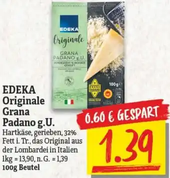 NP Discount EDEKA Originale Grana Padano g.U. 100g Beutel Angebot