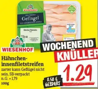 NP Discount WIESENHOF Hähncheninnenfiletstreifen 100 g Angebot