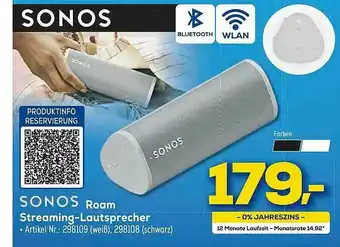 Euronics Berlet Sonos Roam Streaming-lautsprecher Angebot