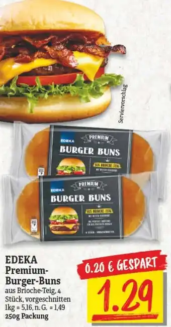 NP Discount EDEKA Premium-Burger-Buns 250g Packung Angebot