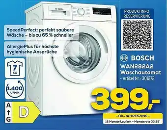 Euronics Berlet Bosch Wan282a2 Waschautomat Angebot