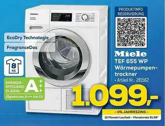 Euronics Berlet Miele Tef655wp Wärmepumpentrockner Angebot