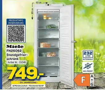 Euronics Berlet Miele Fn26062 Standgefrierschrank Angebot