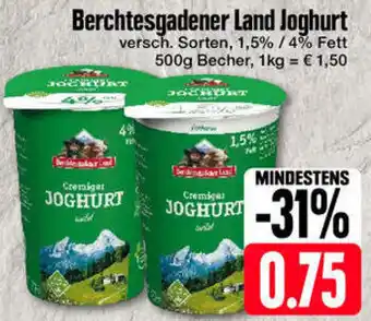 Edeka Berchtesgadener Land Joghurt 500 g Becher Angebot