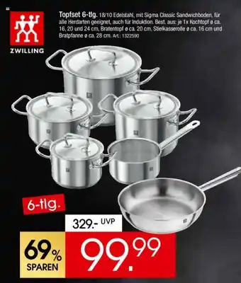 Zurbrüggen ZWILLING Topfset 6-tlg. Angebot