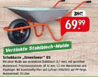 Raiffeisen Markt Schubkarre,,Greentower" 85 Angebot