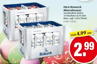 Markant Fürst Bismarck Mineralwasser 12x0,75L Angebot