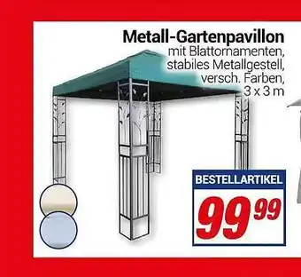 CENTERSHOP Metall Gartenpavillon Angebot