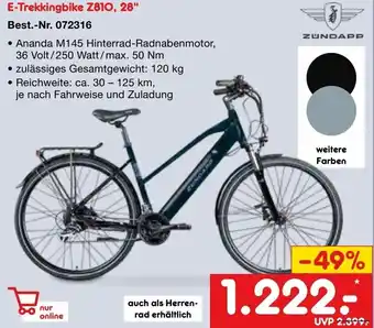 Netto Marken-Discount Zundapp E-Trekkingbike Z810, 28" Angebot