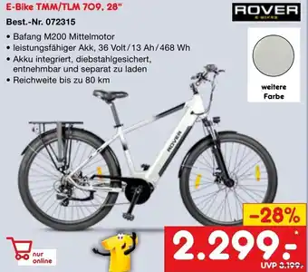 Netto Marken-Discount ROVER E-Bike TMM/TLM 709, 28" Angebot