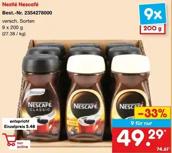 Netto Marken-Discount Nestlé Nescafé 9x200 g Angebot