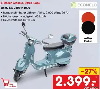 Netto Marken-Discount ECONELO E-Roller Classic, Retro-Look Angebot