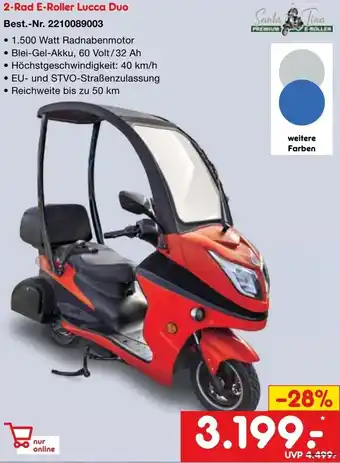 Netto Marken-Discount Santa Tina 2-Rad E-Roller Lucca Duo Angebot