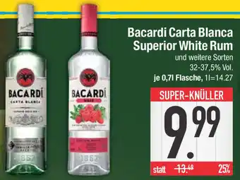 E-Center Bacardi Carta Blanca Superior White Rum 0,7 L Flasche Angebot