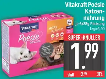 E-Center Vitakraft Poésie Katzennahrung 6x85g Packung Angebot