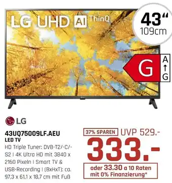 Hirsch und Ille LG 43UQ75009LF.AEU LED TV Angebot