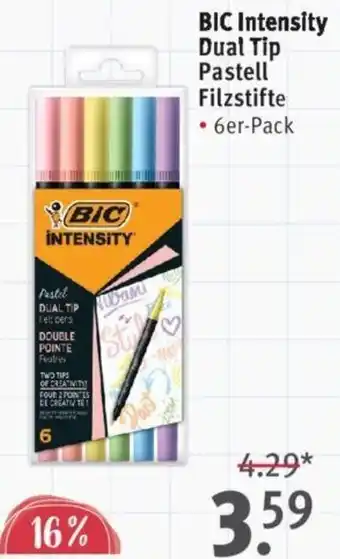 Rossmann BIC Intensity Dual Tip Pastell Filzstifte • 6er-Pack Angebot