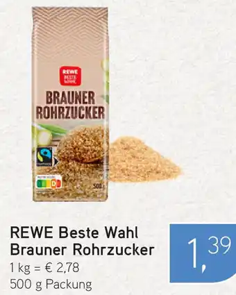 Dornseifer REWE Beste Wahl Brauner Rohrzucker 500 g Packung Angebot