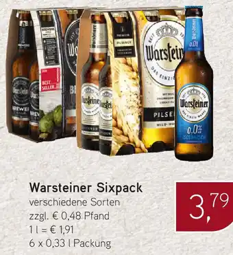 Dornseifer Warsteiner Sixpack 6 x 0,33 L Packung Angebot