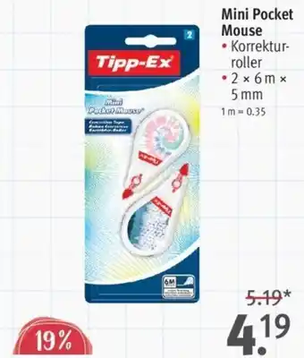 Rossmann Tipp-Ex Mini Pocket Mouse Korrektur-roller Angebot