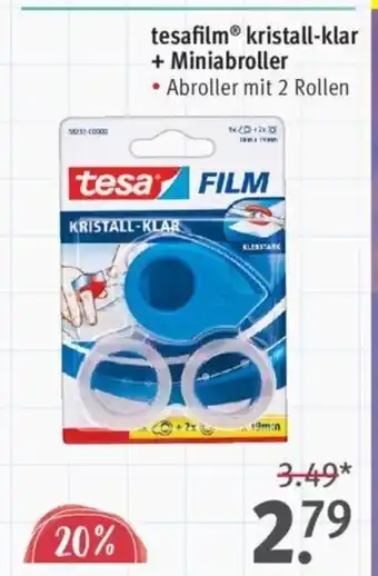 Rossmann tesafilm® kristall-klar + Miniabroller Angebot