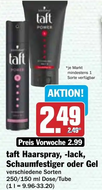 AEZ taft Haarspray, -lack, Schaumfestiger oder Gel 250/150 ml Dose/Tube Angebot