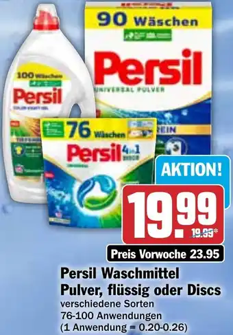 AEZ Persil Waschmittel Pulver, flüssig oder Discs 76-100 Anwendungen Angebot