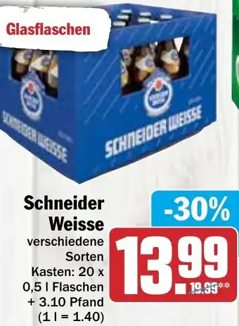 AEZ Schneider Weisse 20x0,5 L Flaschen Angebot