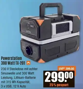 V Baumarkt Technaxx Powerstation 300 Watt TX-201 Angebot