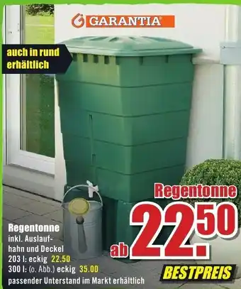 B1 Discount Baumarkt GARANTIA Regentonne Angebot