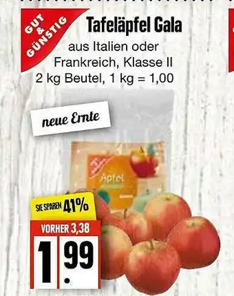 Edeka Frischemarkt Gut & Günstig Tafeläpfel Gala Angebot