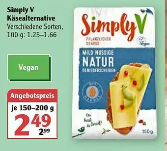 Globus Simply Käsealternative Angebot