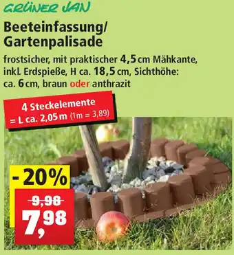 Thomas Philipps GRÜNER JAN Beeteinfassung/ Gartenpalisade Angebot