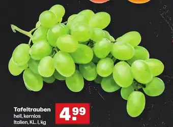 Handelshof Tafeltrauben hell, kernlos Italien, KL. I, kg Angebot