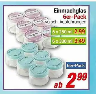 CENTERSHOP Einmachglas 6er-pack Angebot