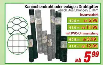 CENTERSHOP Kaninchendraht Oder Eckiges Drahtgitter Angebot