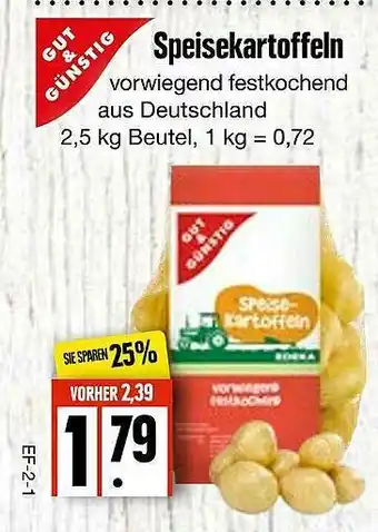 Edeka Frischemarkt Gut & Günstig Speisekartoffeln Angebot