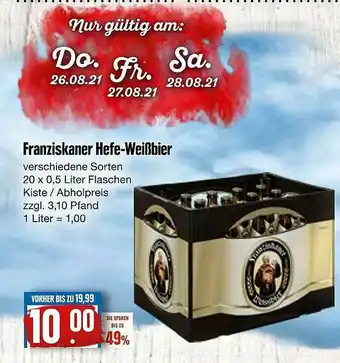 Edeka Frischemarkt Franziskaner Hefe-weißbier Angebot