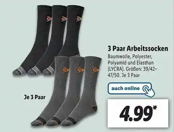 Lidl 3 Paar Arbeitssocken Angebot