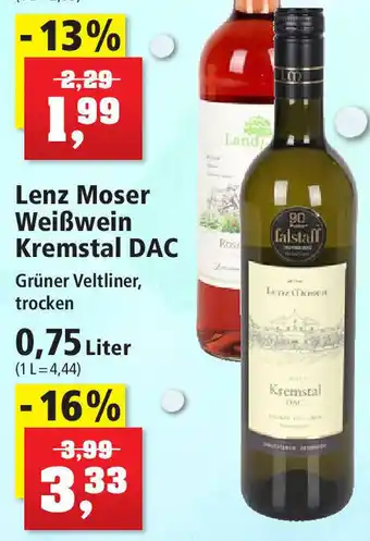 Thomas Philipps Lenz Moser Weißwein Kremstal DAC 0,75 Liter Angebot