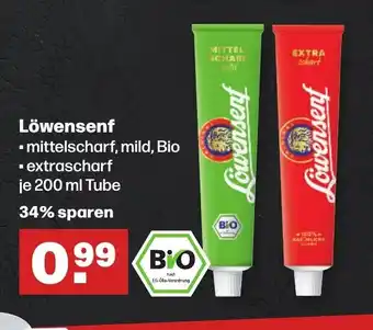 Handelshof Löwensenf ▪mittelscharf, mild, Bio je 200 ml Tube Angebot