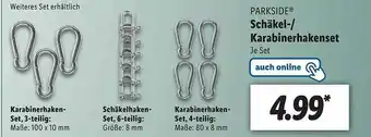 Lidl Parkside Schäkel- Karabinerhakenset Angebot