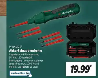 Lidl Parkside Akku-schraubendreher Angebot