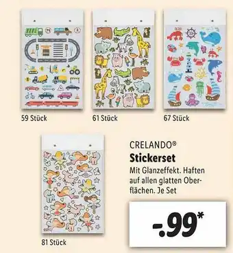 Lidl Crelando Stickerset Angebot