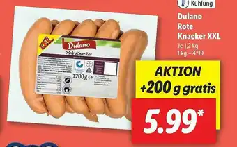 Lidl Dulano Rote Knacker XXL Angebot