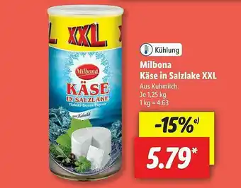 Lidl Milbona Käse In Salzlake XXL Angebot